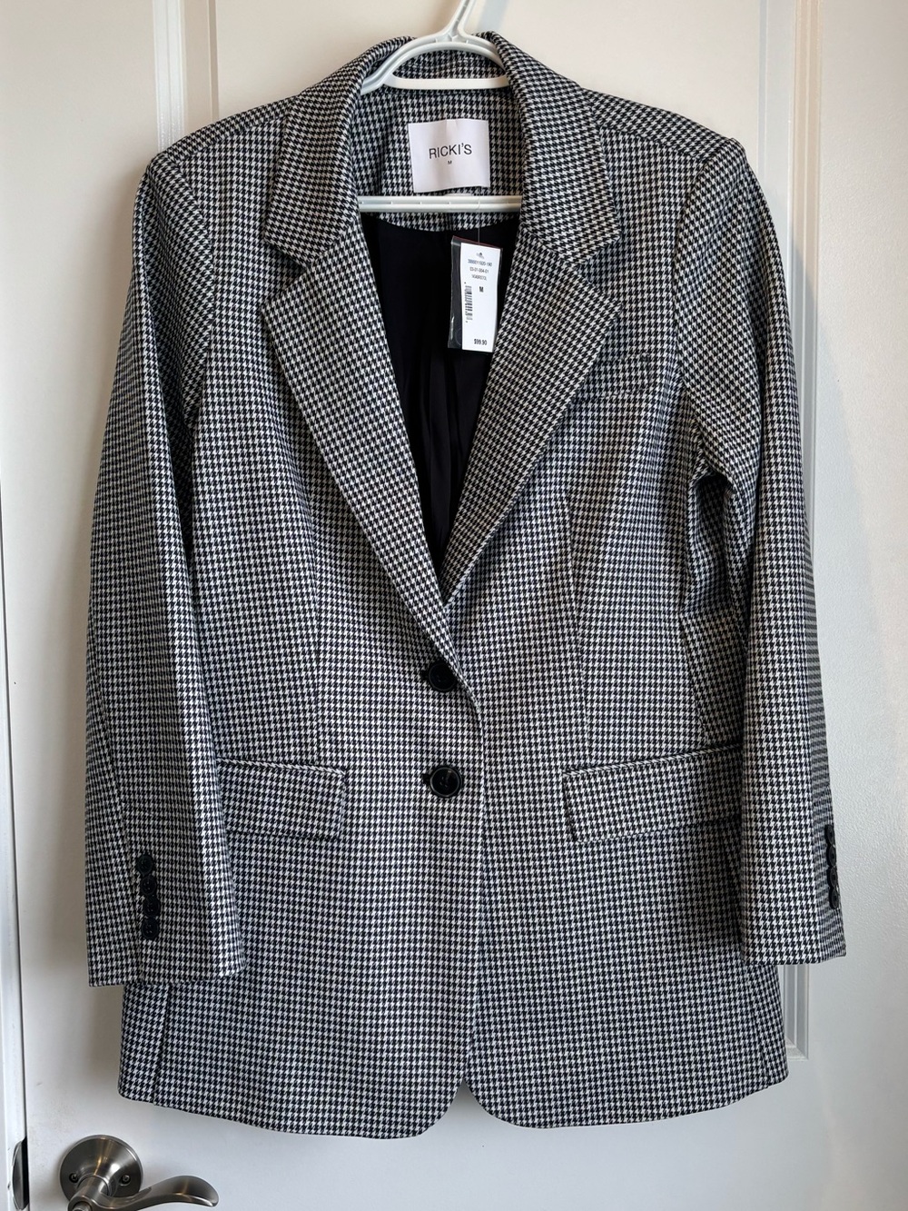 Ricki's Black and White Houndstooth Blazer
